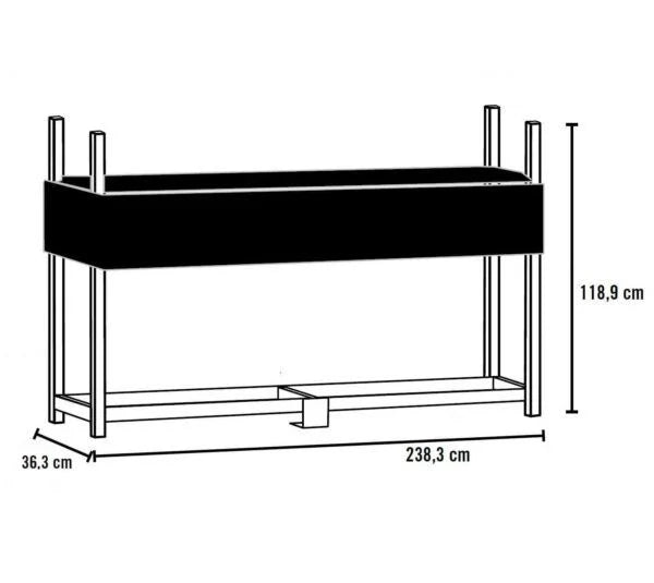 Metall-Holzlager 240 cm – SHELTER LOGIC