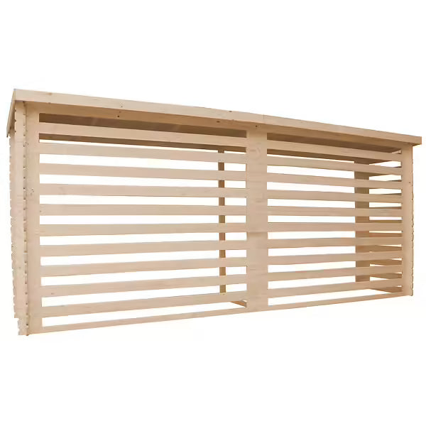 TIMBELA Brennholz-Unterstand M203 – B 112 x L 450 x H 199 cm / 4 m²