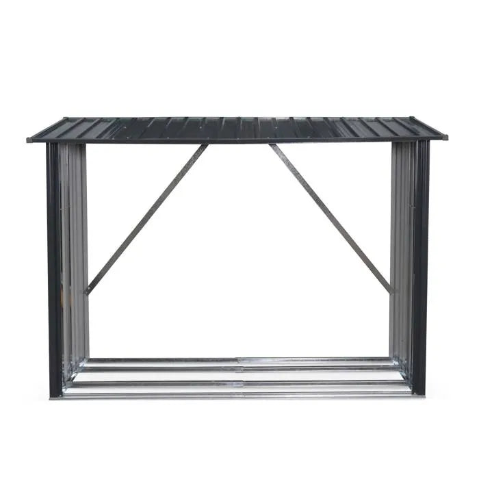 SWEEEK Metall-Brennholzunterstand 80 x 215 x 155 cm, anthrazitgrau
